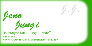 jeno jungi business card